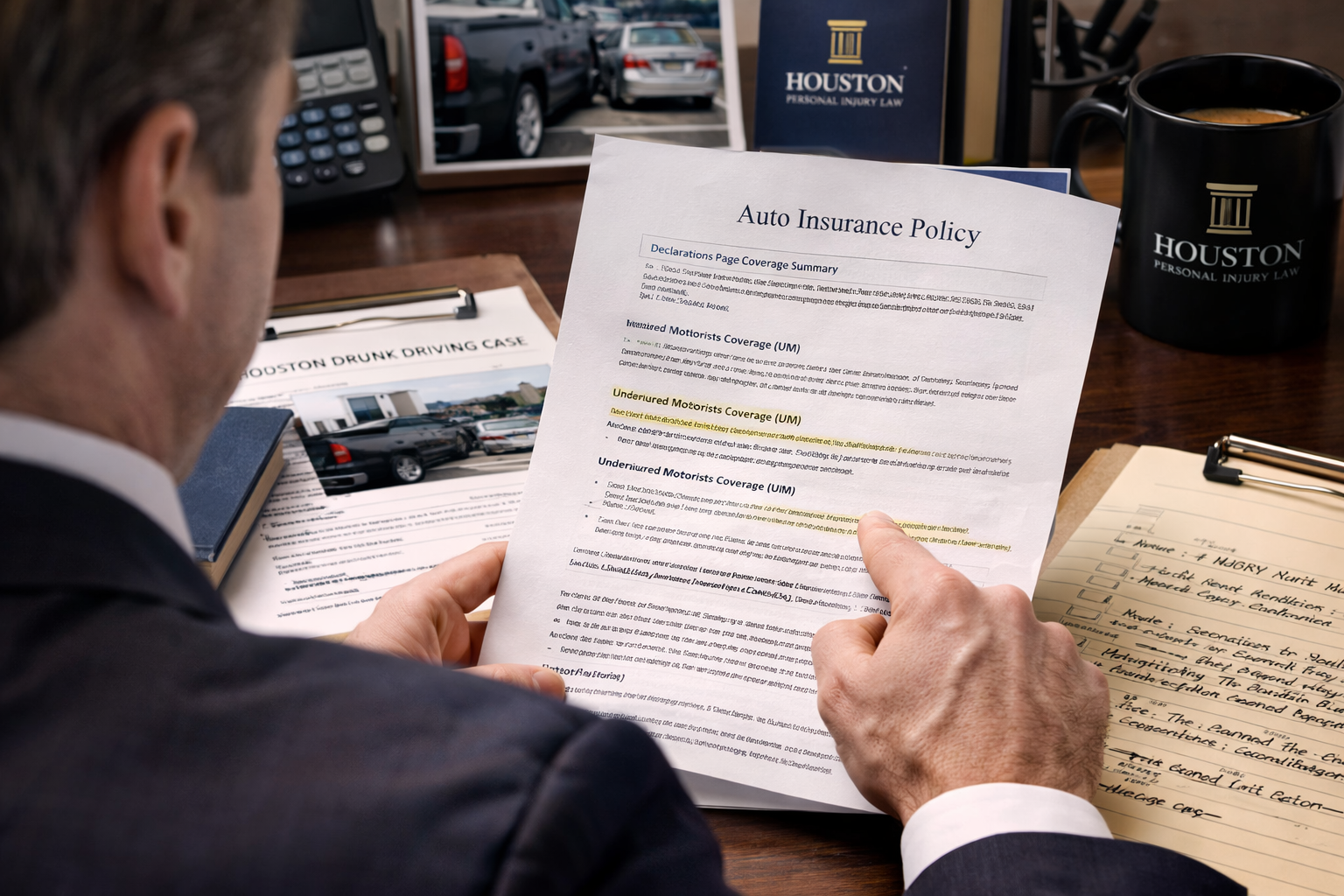 uninsured underinsured drunk driver claims Houston policy review image
