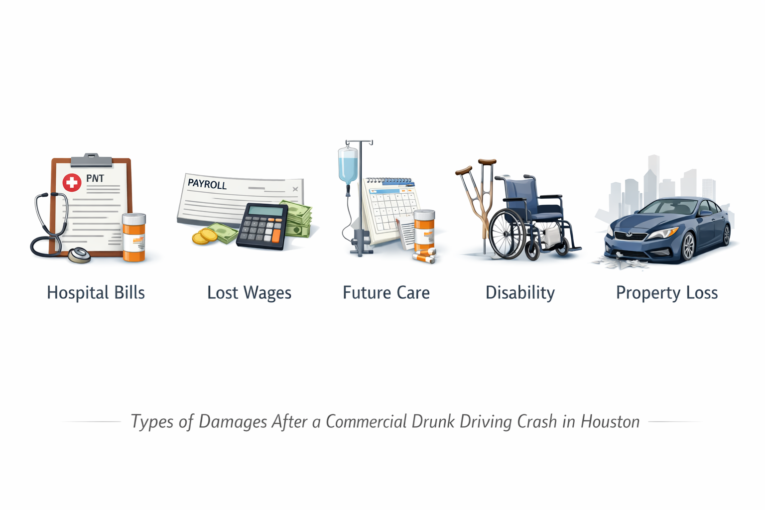 Damages after a commercial drunk driving crash