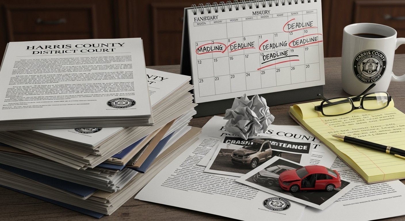 Deadlines in a Harris County drunk driving accident case