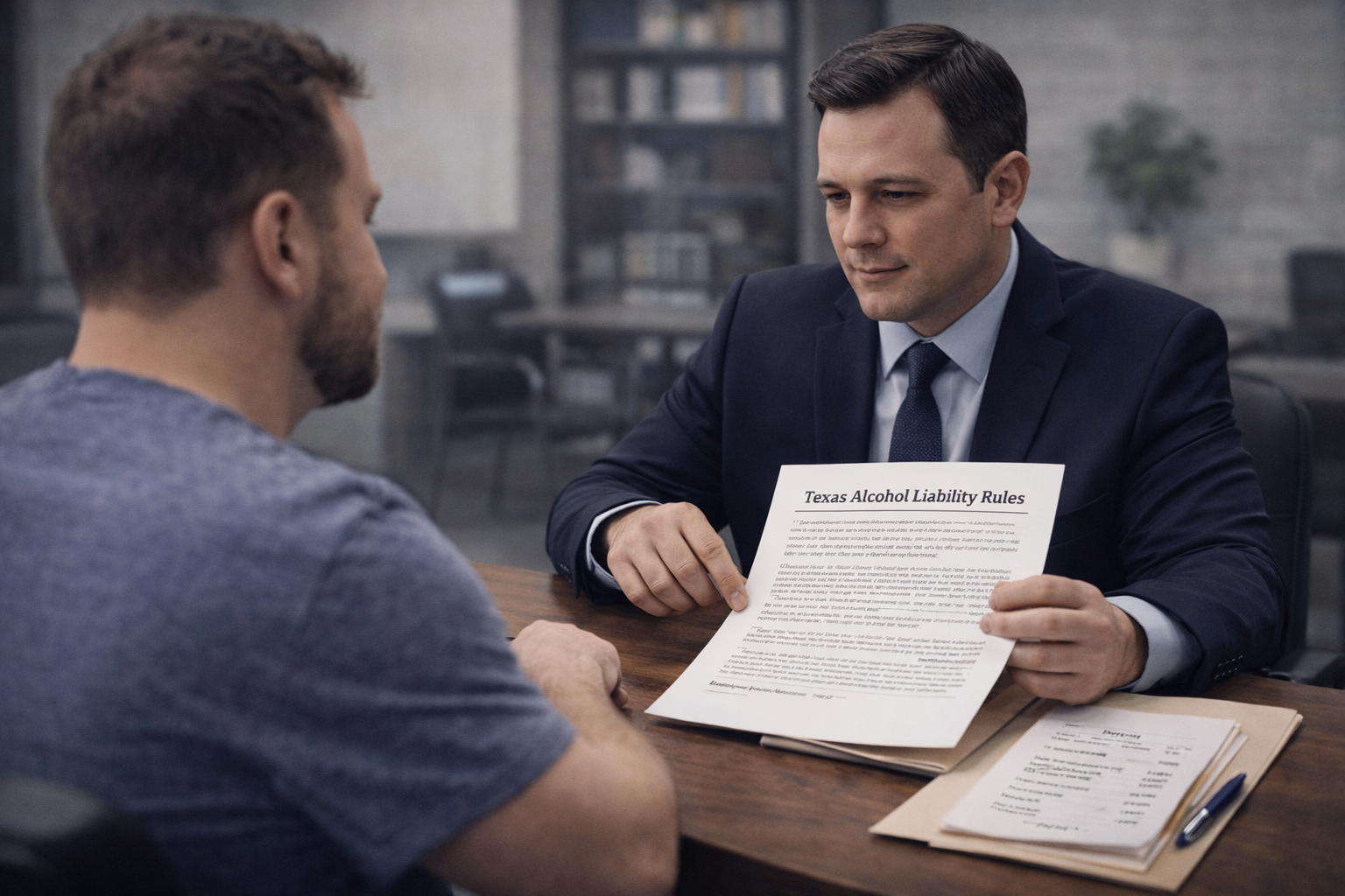 Discussing Texas alcohol liability rules