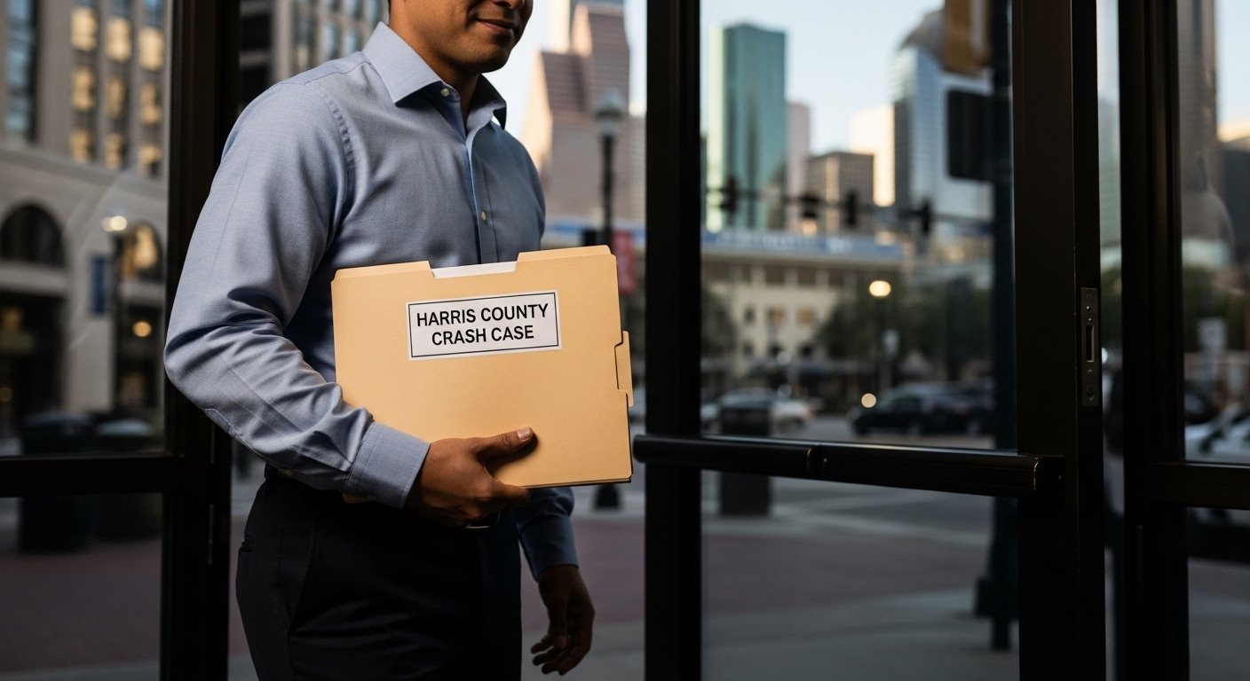 Harris County drunk driving accident lawyer meeting after a crash