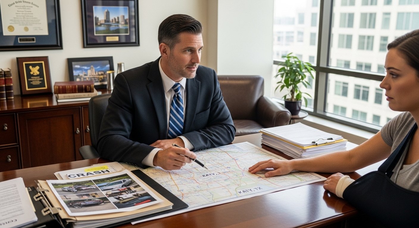 Katy lawyer reviewing a local drunk driving crash case