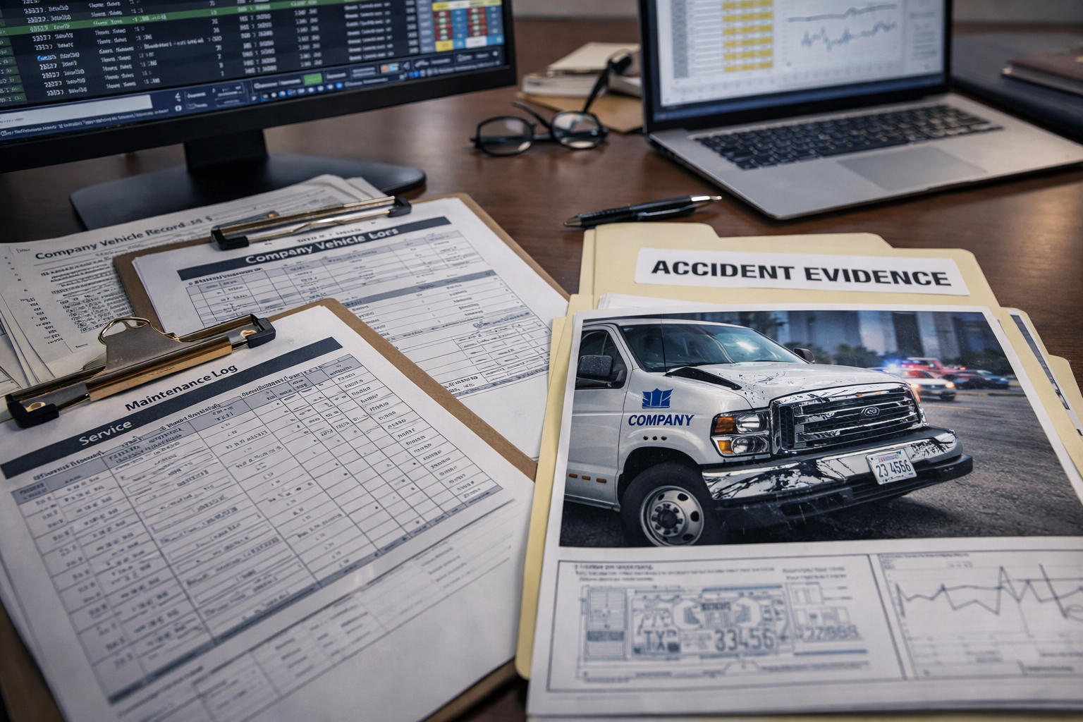 Legal evidence from commercial vehicle accident