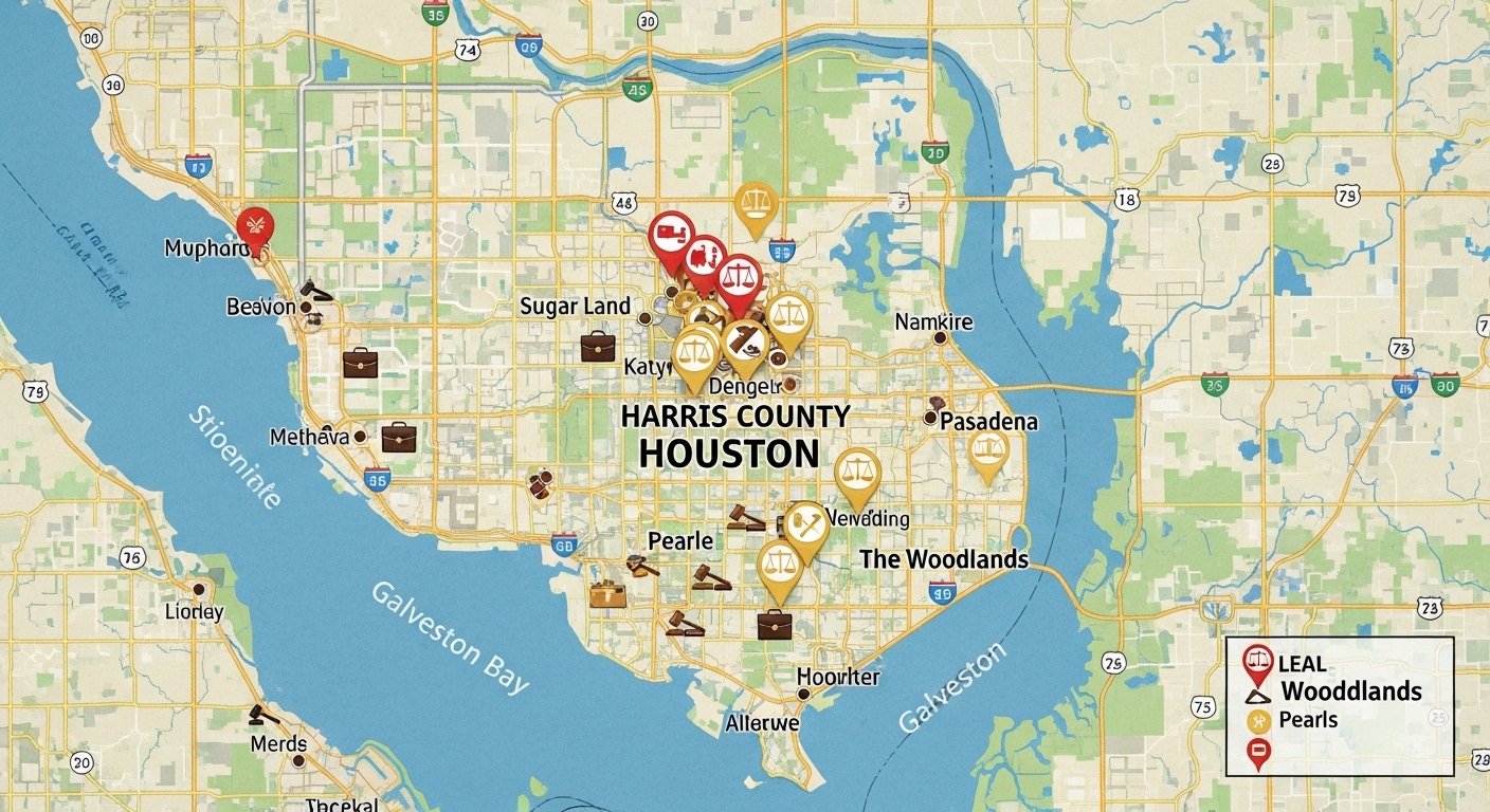 Nearby areas tied to Harris County drunk driving accident claims