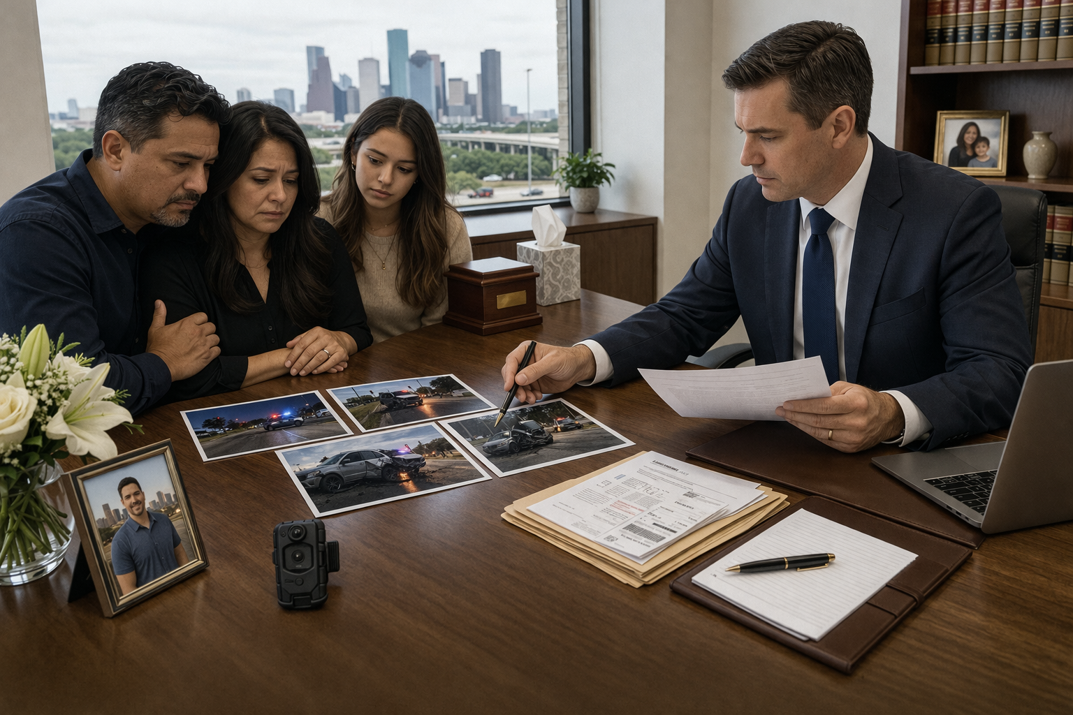 Sympathetic legal consultation in office