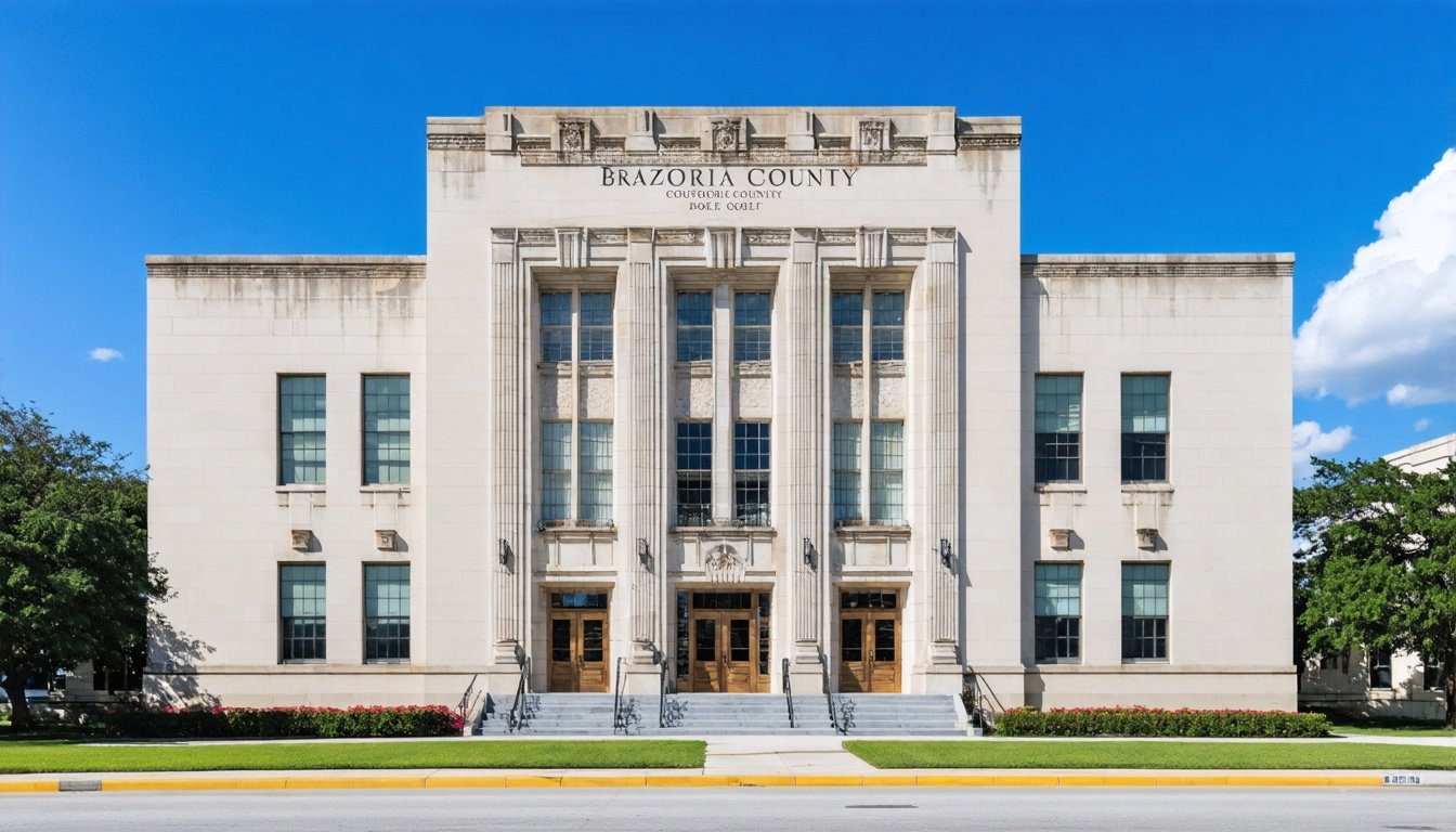 Brazoria County courthouse in Angleton Texas where Pearland drunk driving accident civil cases from the Brazoria County portion are filed