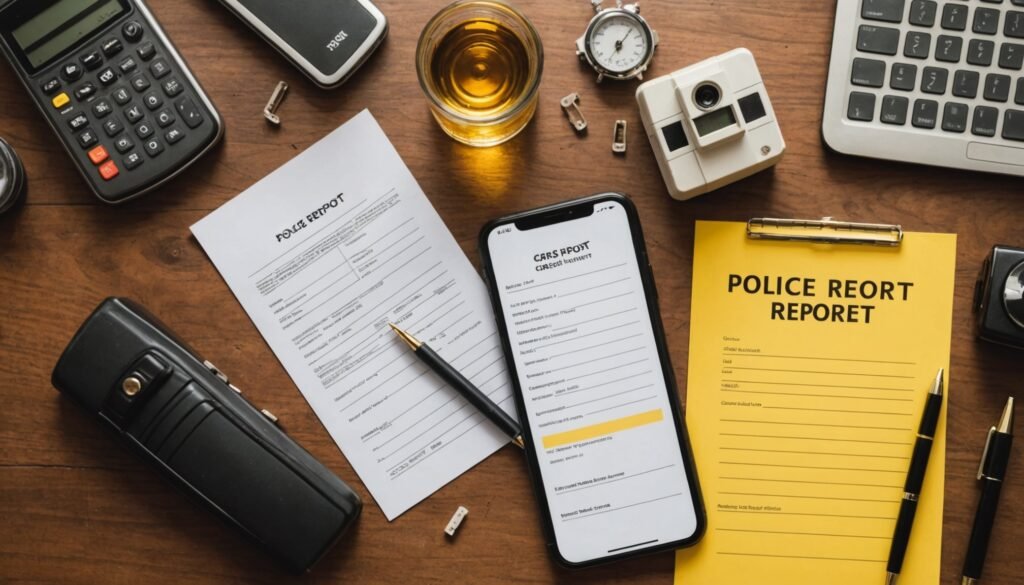 Evidence documents for building a strong drunk driver injury claim in Houston including crash report and medical bills