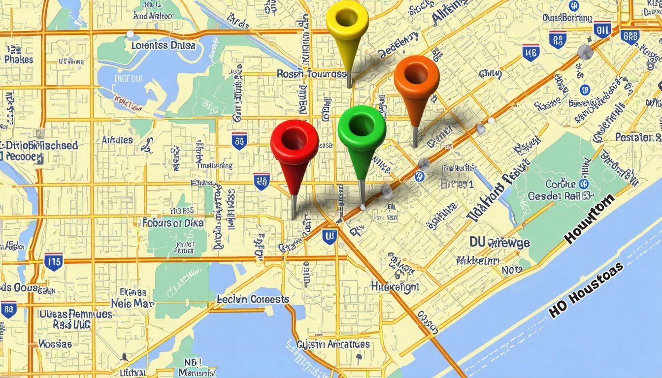 Local Houston drunk driving accident lawyer geographic coverage map showing why near me proximity matters for DUI claims