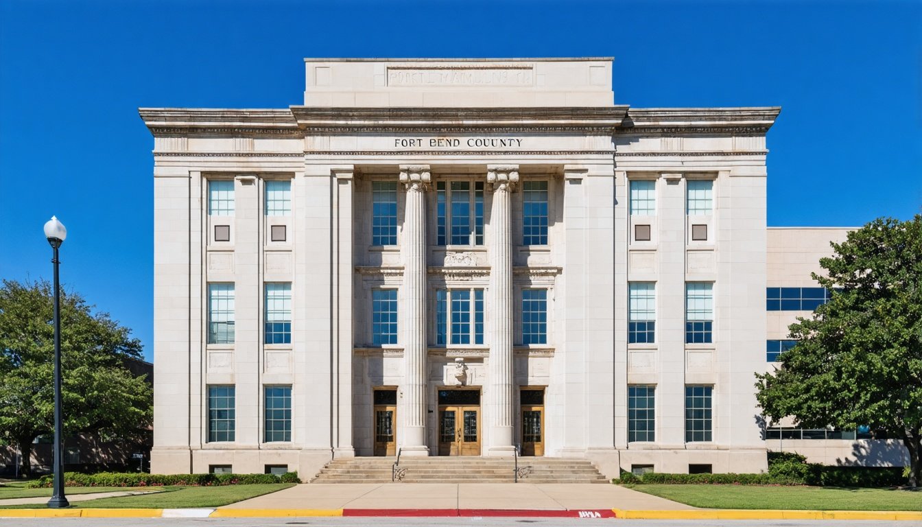 Fort Bend County civil courthouse in Richmond Texas where Katy area drunk driving accident cases from Fort Bend County are filed