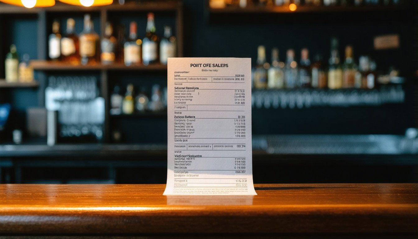 Bar point of sale receipt evidence showing drink quantity and timing for Houston bar liability drunk driver dram shop claim