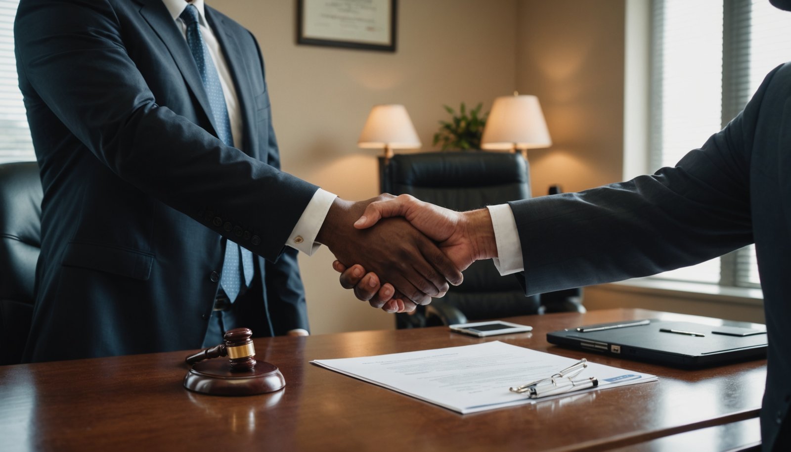 Houston personal injury lawyer for drunk driving accident meeting with injury victim during free consultation